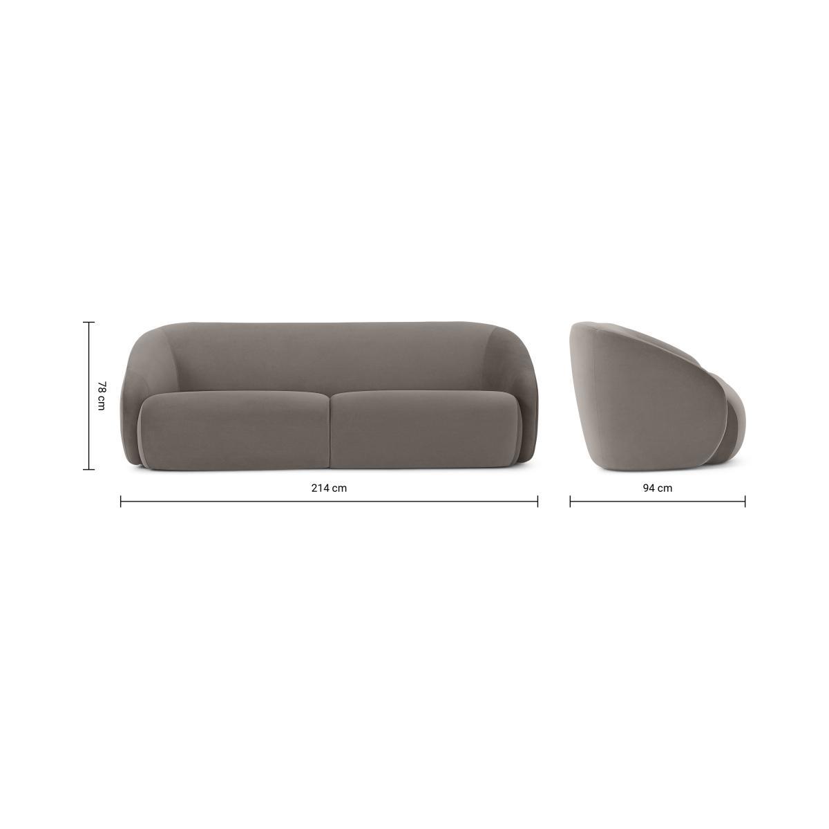 Blanca 3 Seater Sofa, Alaska Grey Velvet – image 8
