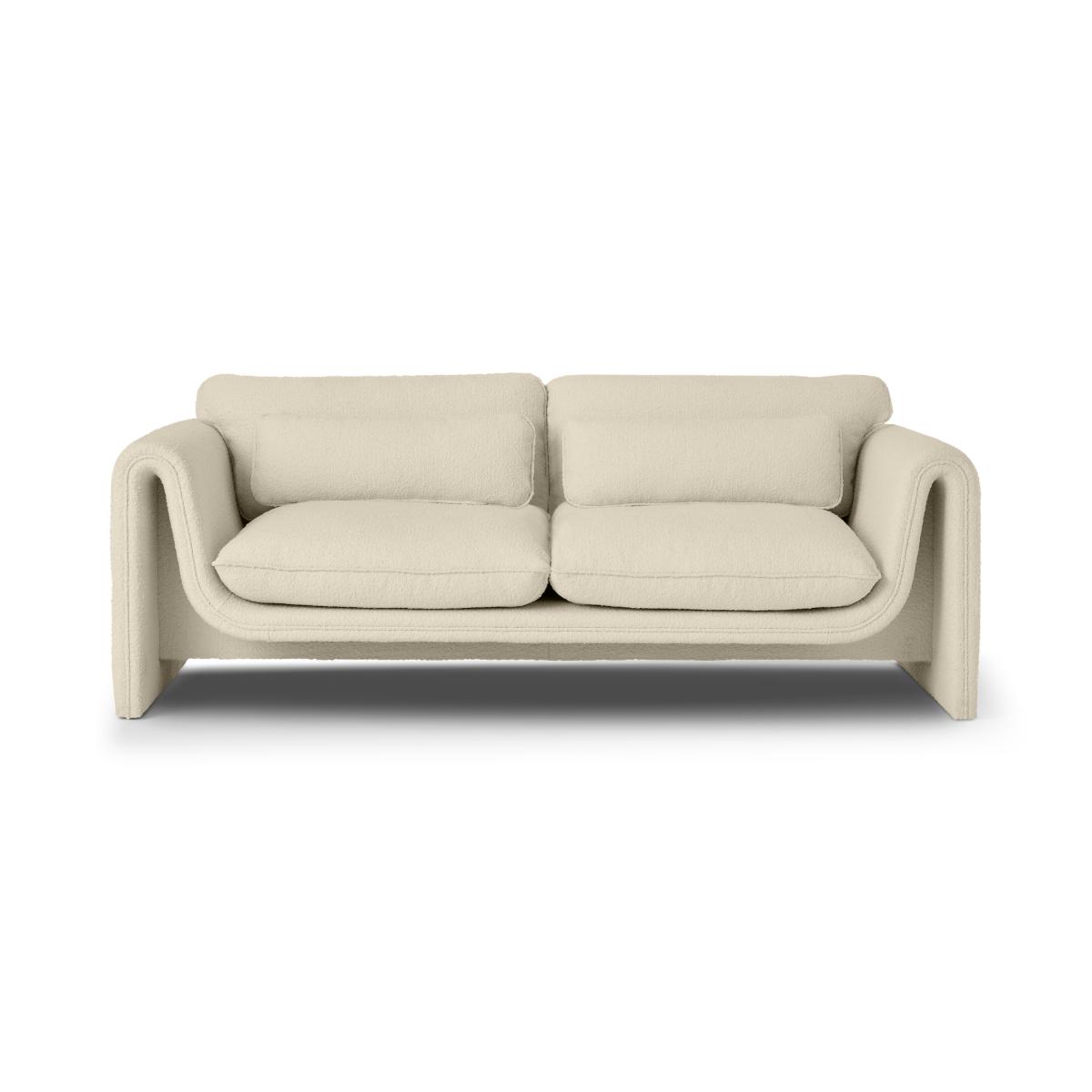 Luisa Large 2 Seater Sofa, White Boucle – image 2