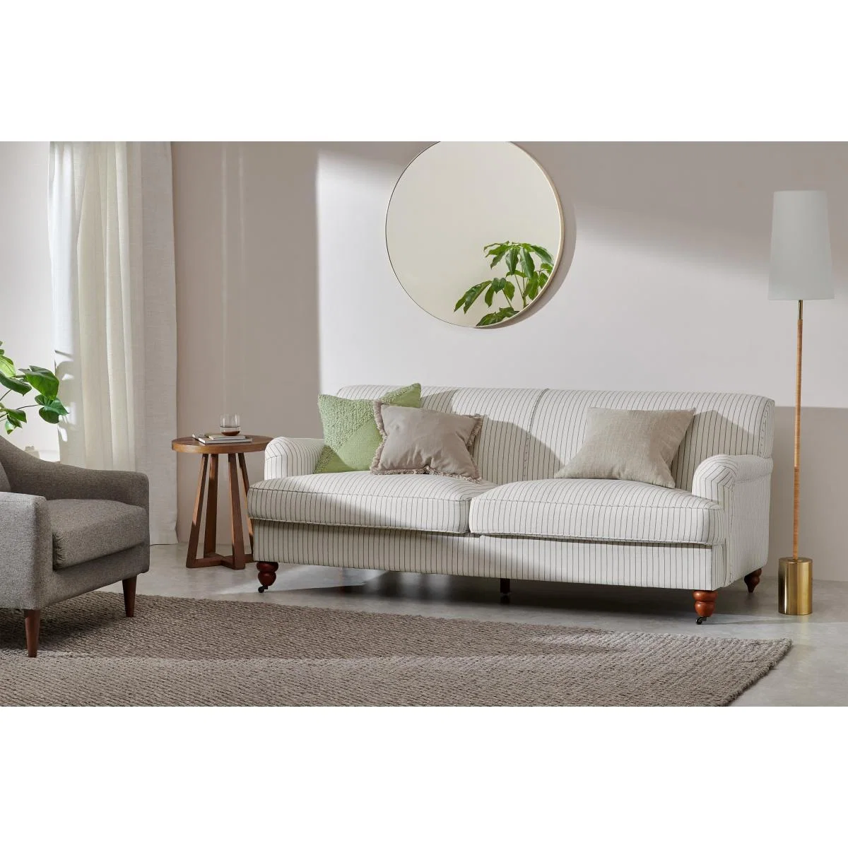 Orson 3 Seater Sofa, Off-White Striped Recycled Safi – image 4