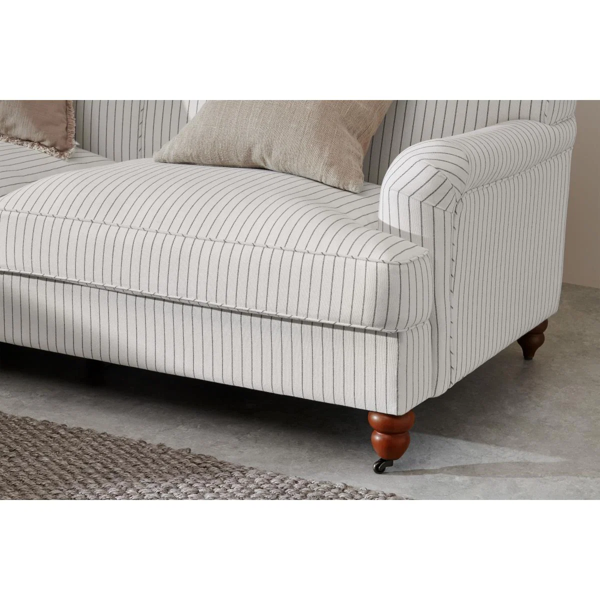Orson 3 Seater Sofa, Off-White Striped Recycled Safi – image 5