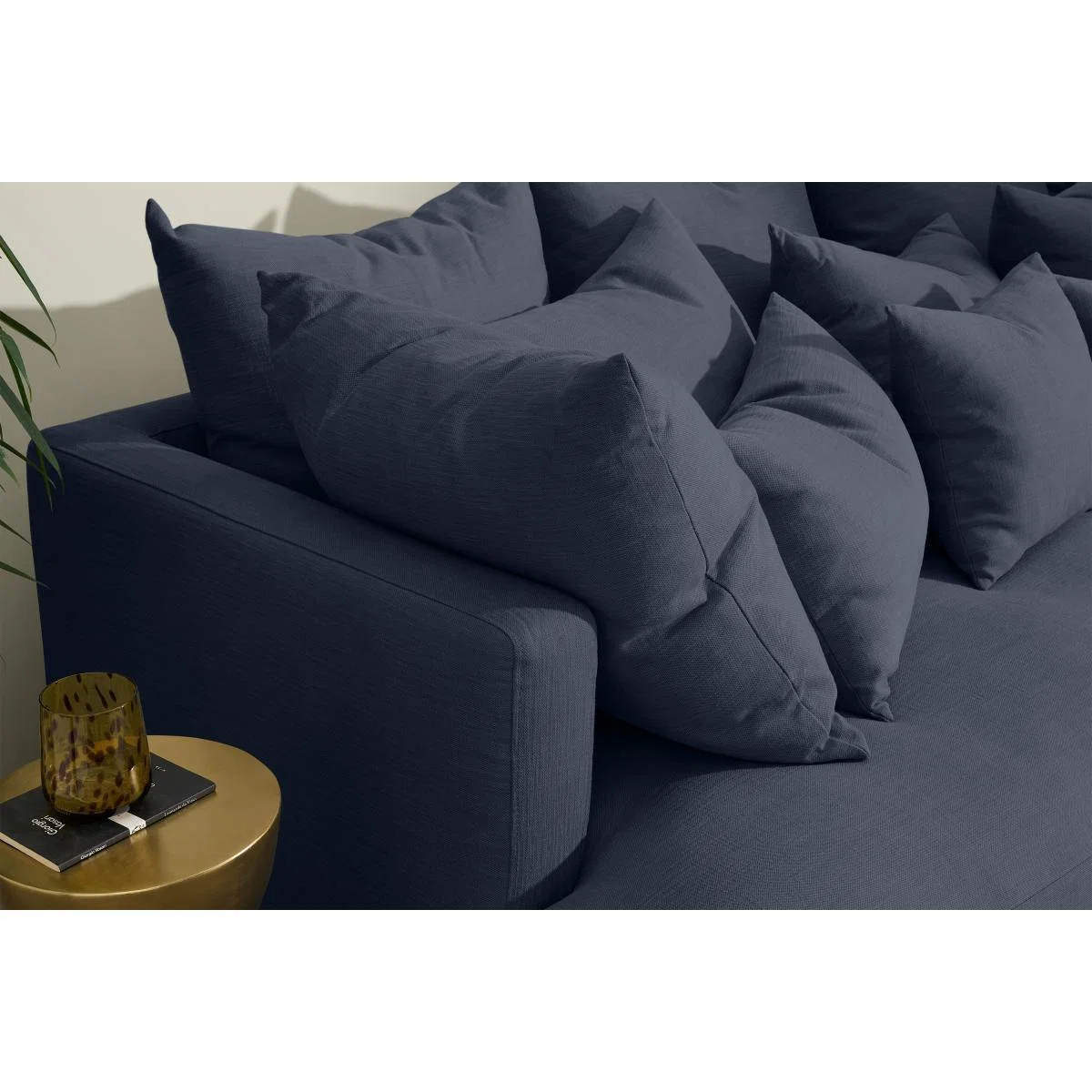 Laurin 3 Seater Sofa, Prussian Blue Linen – image 5