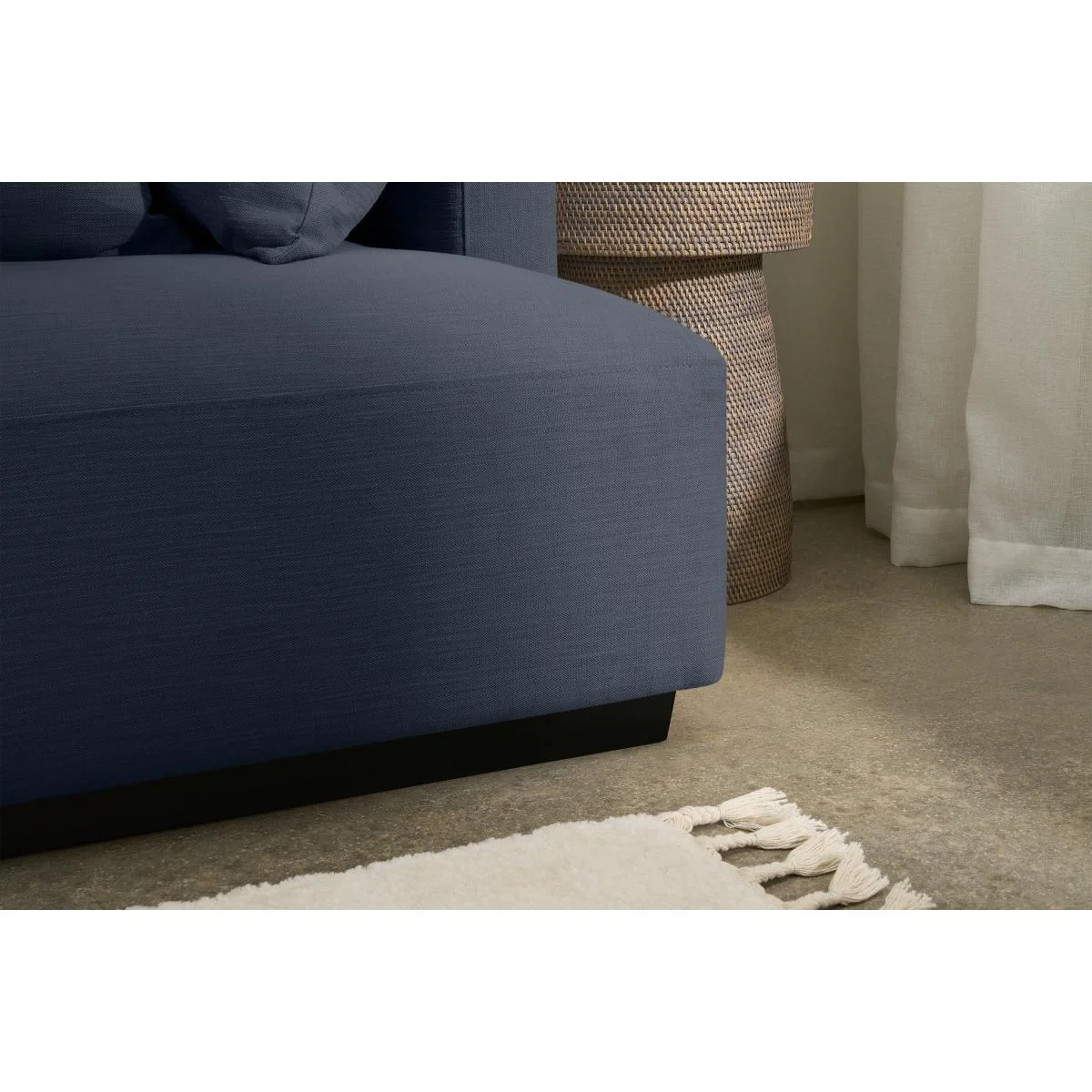 Laurin 3 Seater Sofa, Prussian Blue Linen – image 6