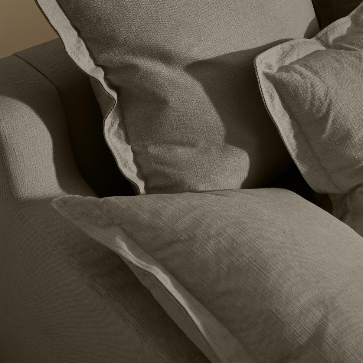 Calendre 3 Seater Sofa, Olive Brushed Cotton – image 11