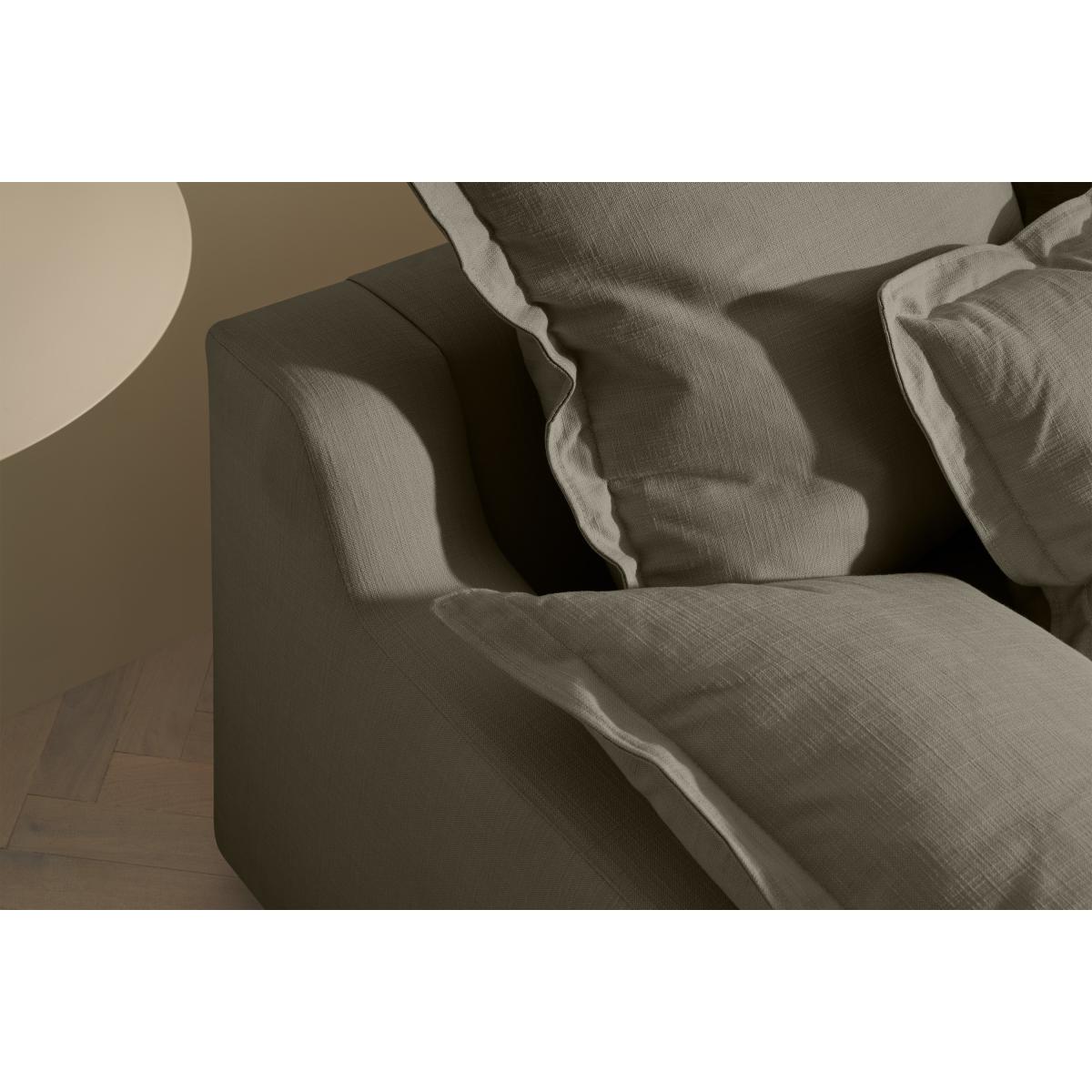 Calendre 3 Seater Sofa, Olive Brushed Cotton – image 5