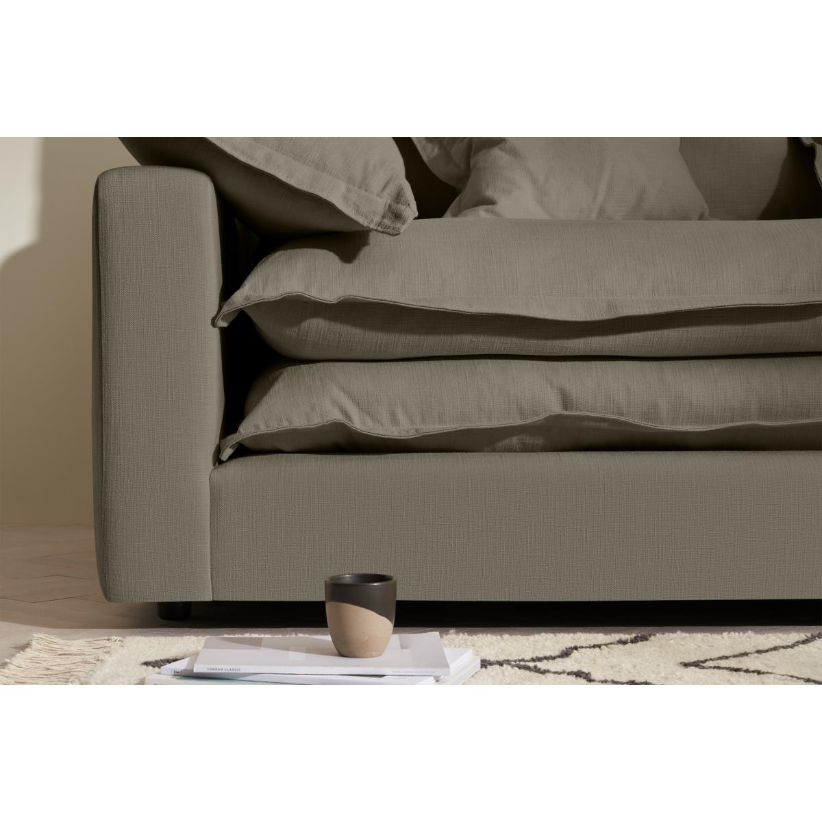 Calendre 3 Seater Sofa, Olive Brushed Cotton – image 6