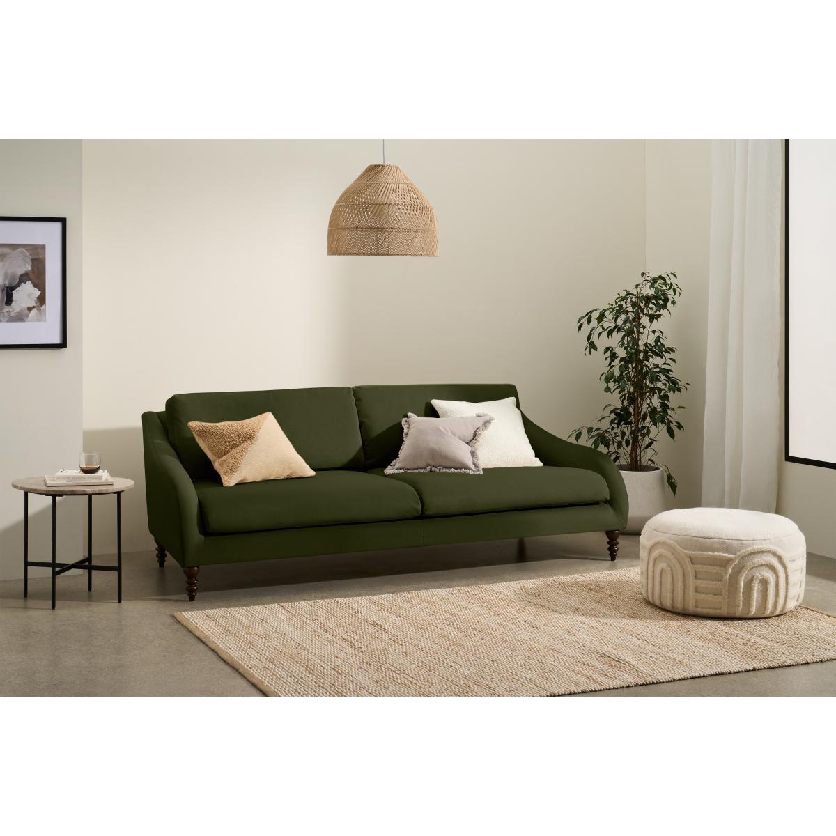 Andrin 3 Seater Sofa, Moss Recycled Velvet – image 4