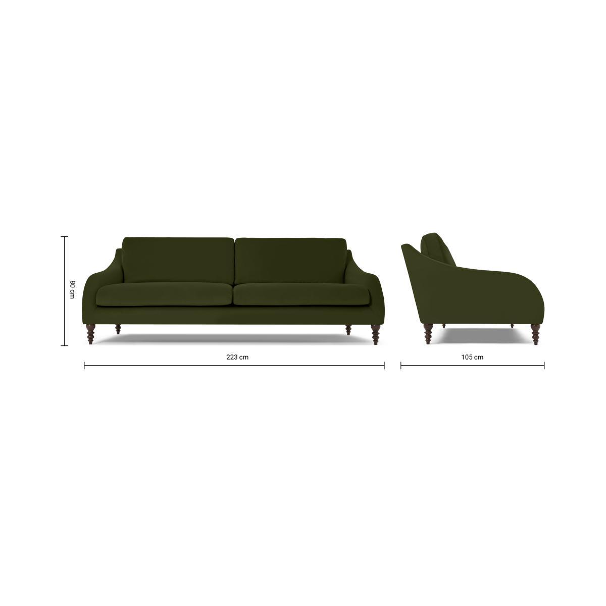 Andrin 3 Seater Sofa, Moss Recycled Velvet – image 9