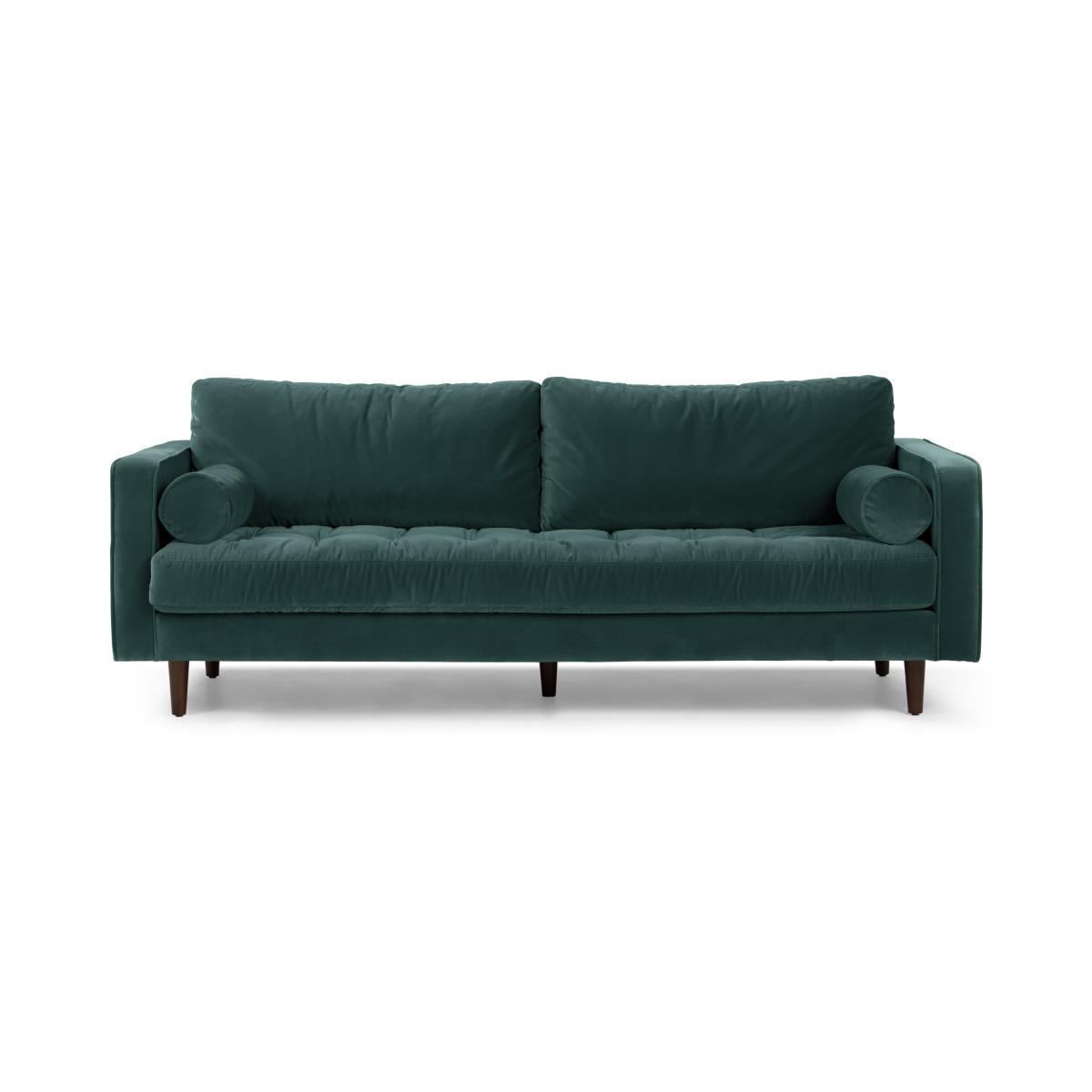 Scott 3 Seater Sofa, Petrol Cotton Velvet – image 2