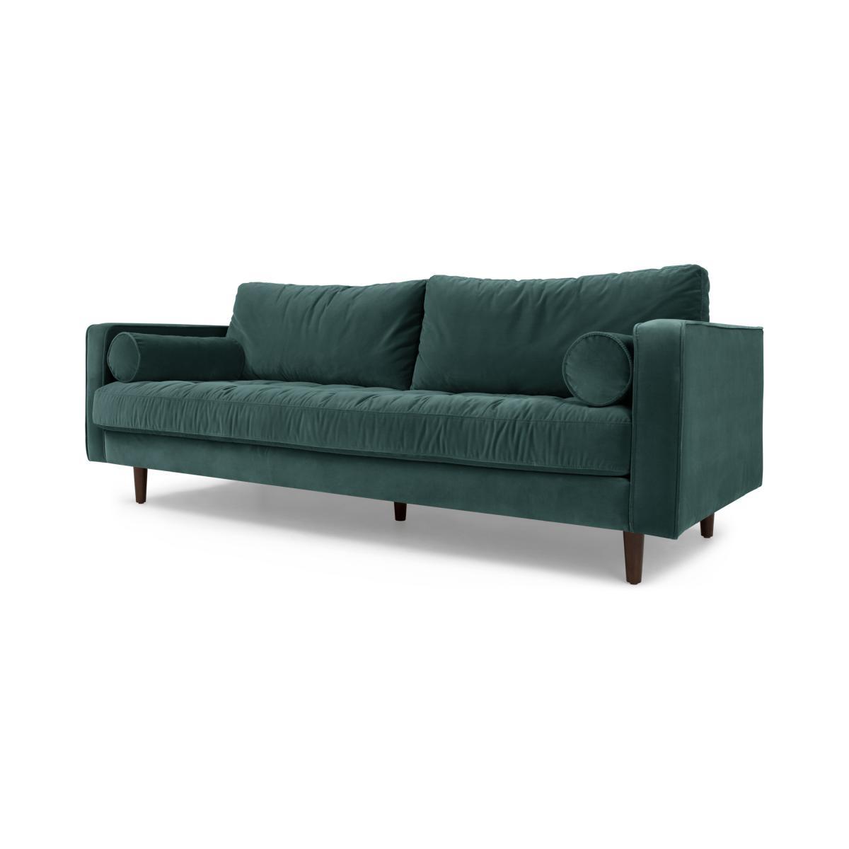 Scott 3 Seater Sofa, Petrol Cotton Velvet – image 3