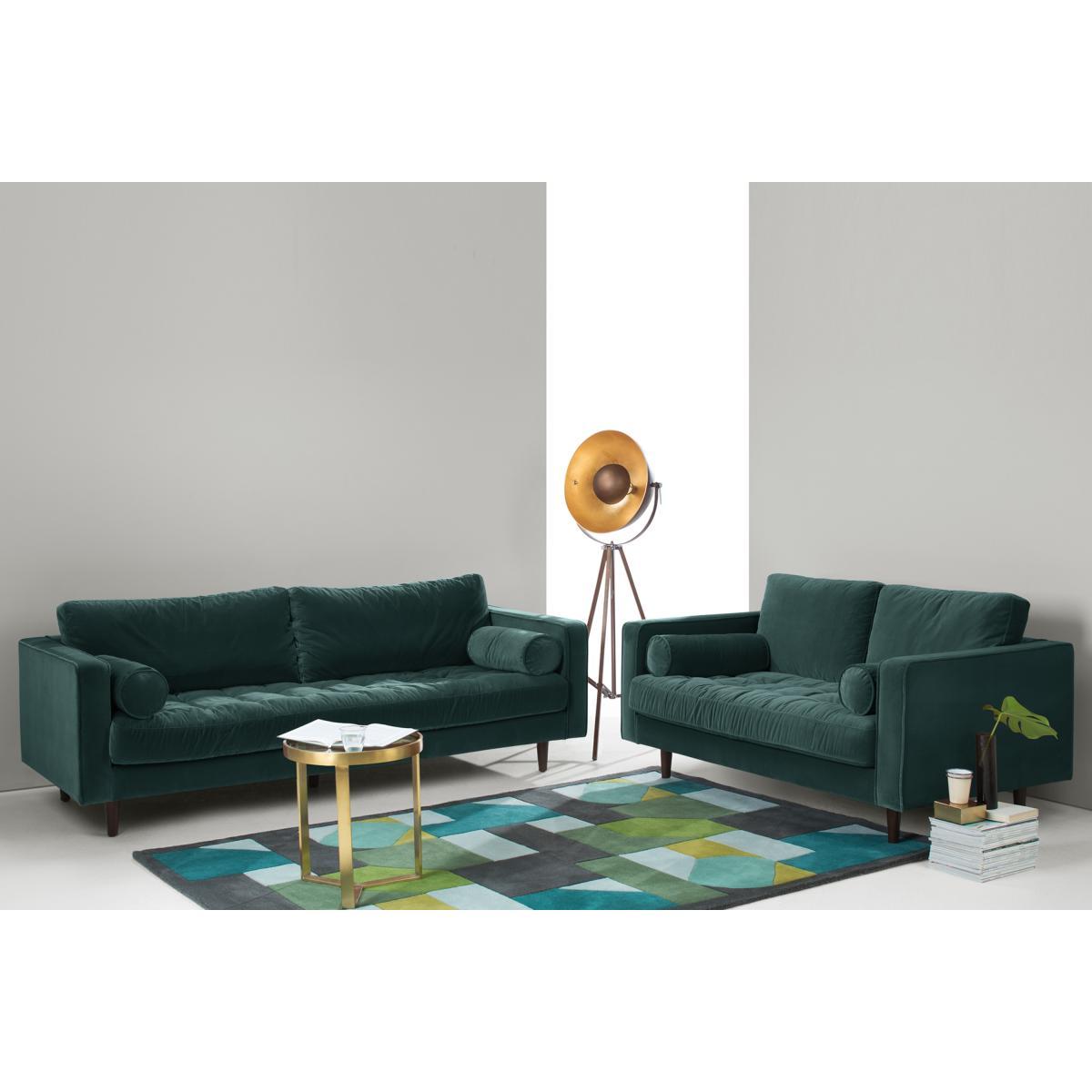 Scott 3 Seater Sofa, Petrol Cotton Velvet – image 4