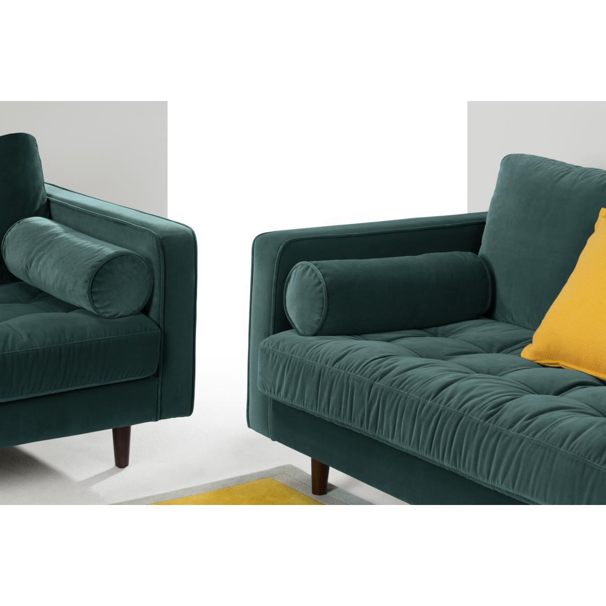 Scott 3 Seater Sofa, Petrol Cotton Velvet – image 5