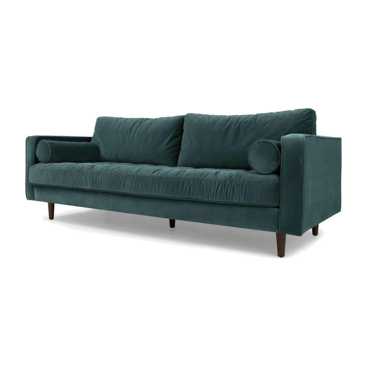 Scott 3 Seater Sofa, Petrol Cotton Velvet – image 1