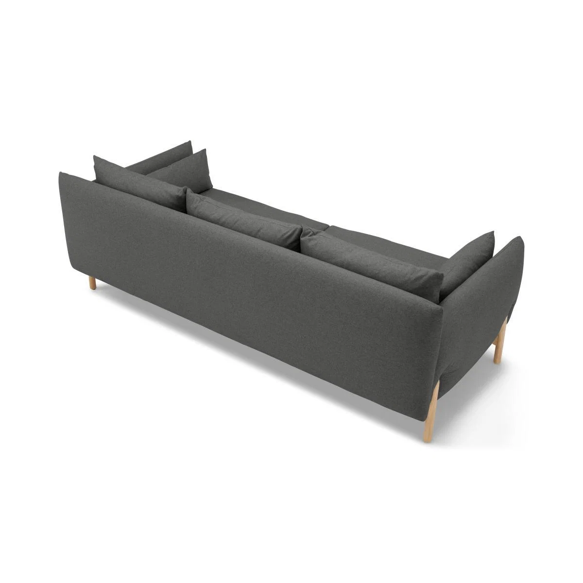Amber 3 Seater Sofa, Elite Grey with Oak Legs – image 7