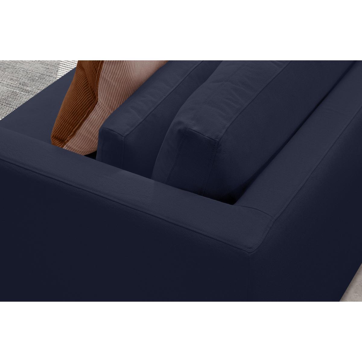 Arabelo 3 Seater Loose Cover Sofa, Midnight Blue Cotton & Linen Mix Fabric – image 7
