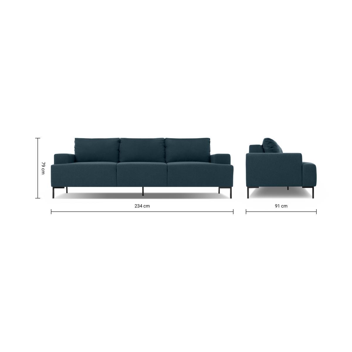 Frederik 3 Seater Sofa, Aegean Blue – image 9