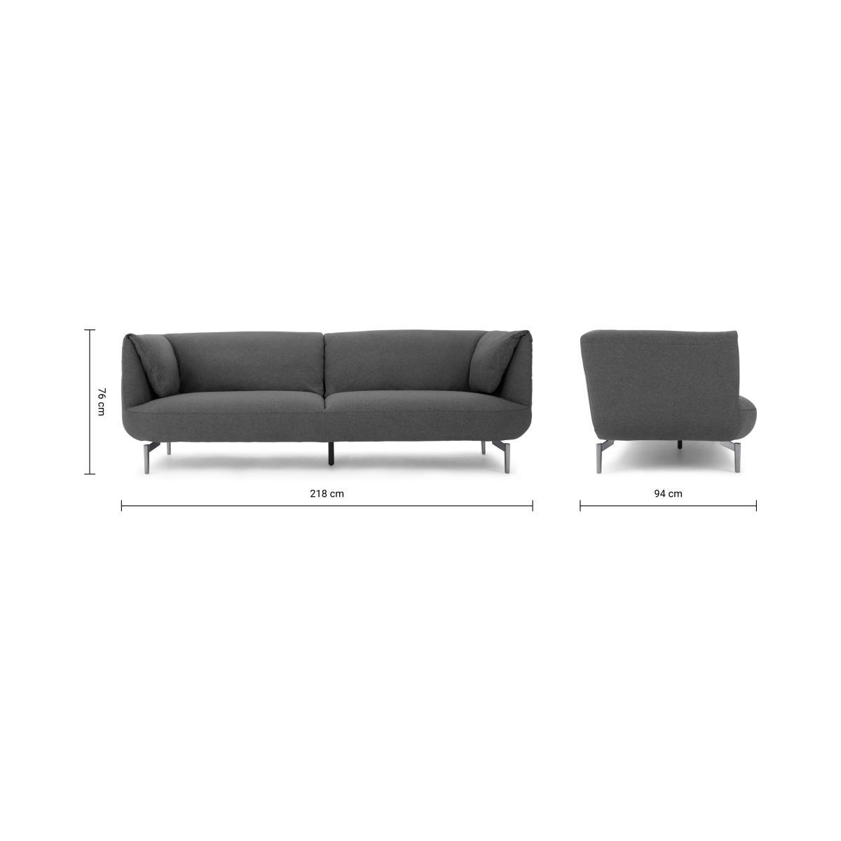 Inka 3 Seater Sofa, Marl Grey – image 9