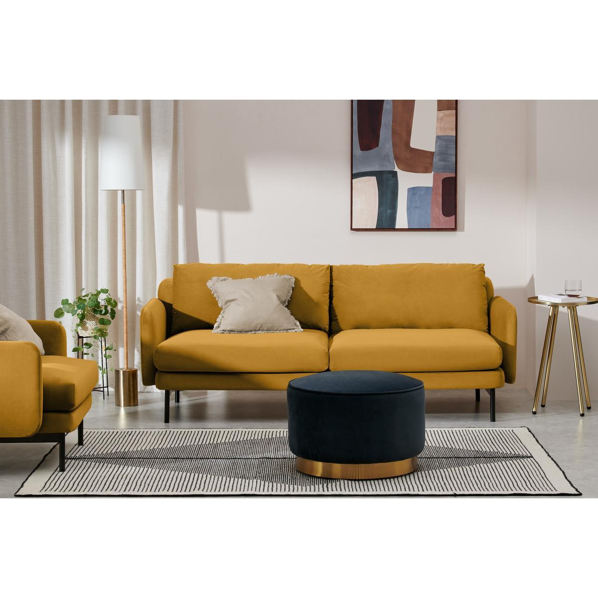 Miro 3 Seater Sofa, Vintage Ochre Velvet – image 4
