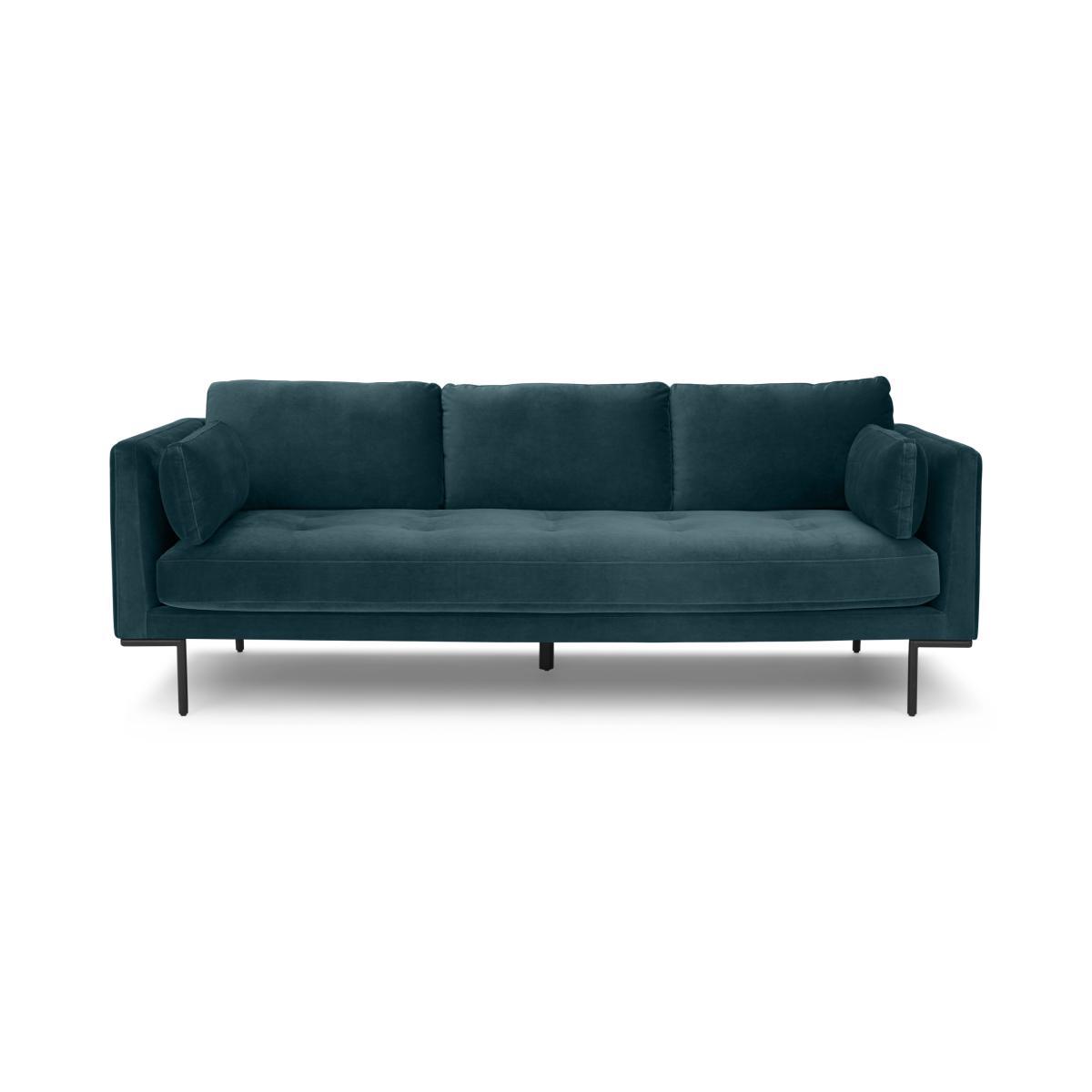 Harlow, 3 Seater Sofa, Coastal Blue Velvet – image 2