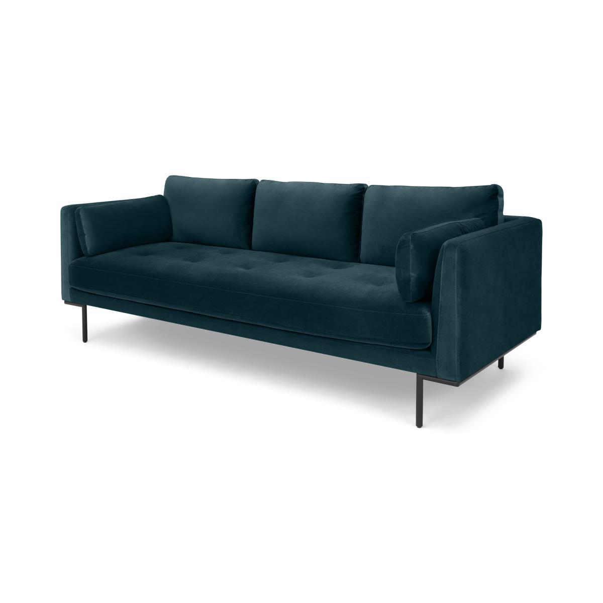 Harlow, 3 Seater Sofa, Coastal Blue Velvet – image 3