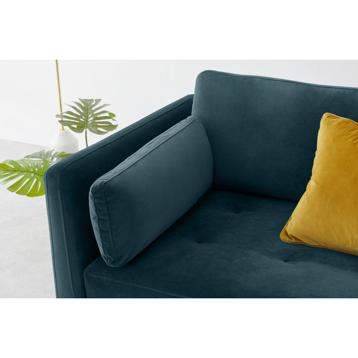 Harlow, 3 Seater Sofa, Coastal Blue Velvet – image 5