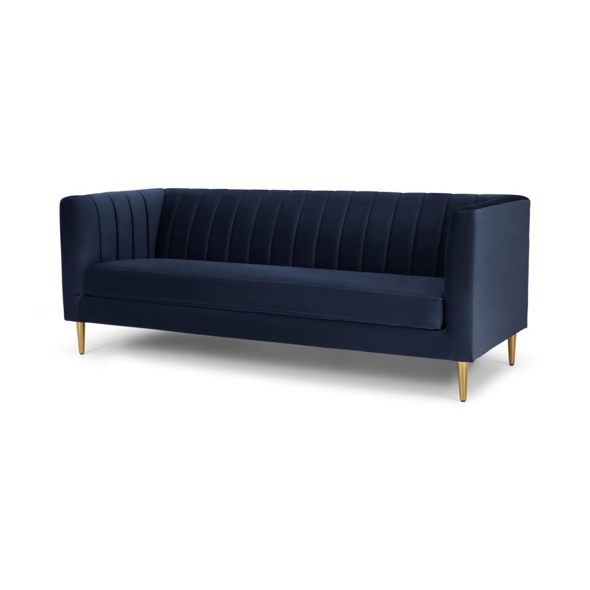 Amicie 3 Seater Sofa, Royal Blue Velvet – image 3