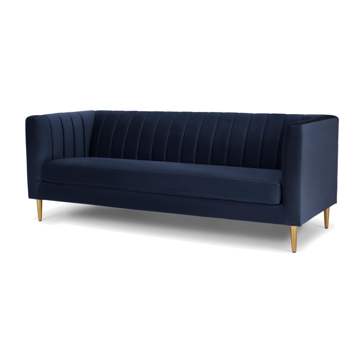 Amicie 3 Seater Sofa, Royal Blue Velvet – image 1