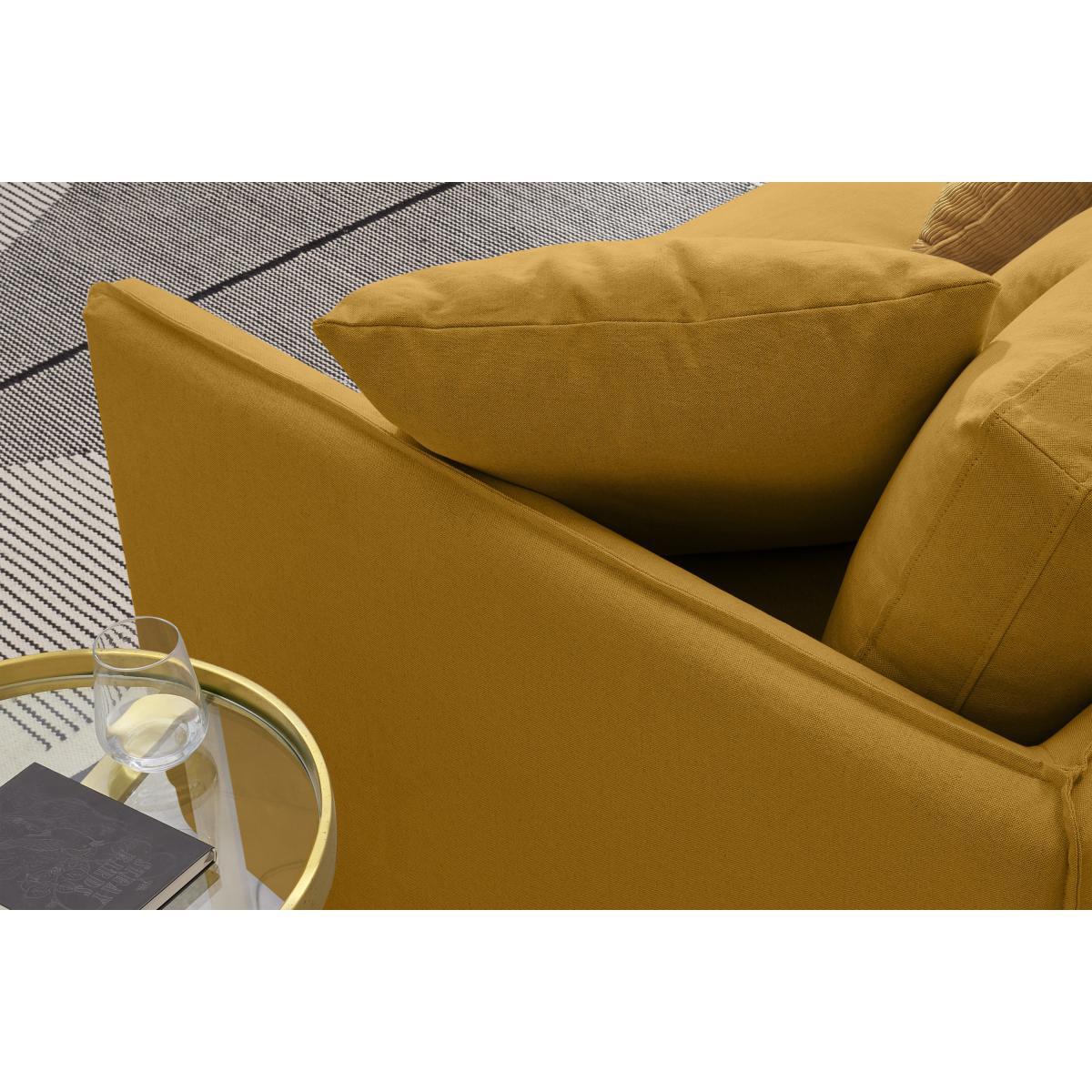 Kasiani 4 Seater Sofa, Ochre Cotton & Linen Mix – image 7