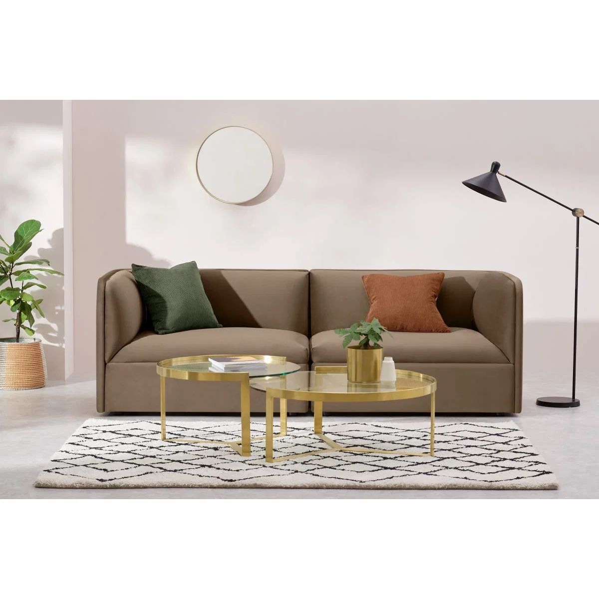 Torkel 3 Seater Sofa, Taupe Velvet – image 4