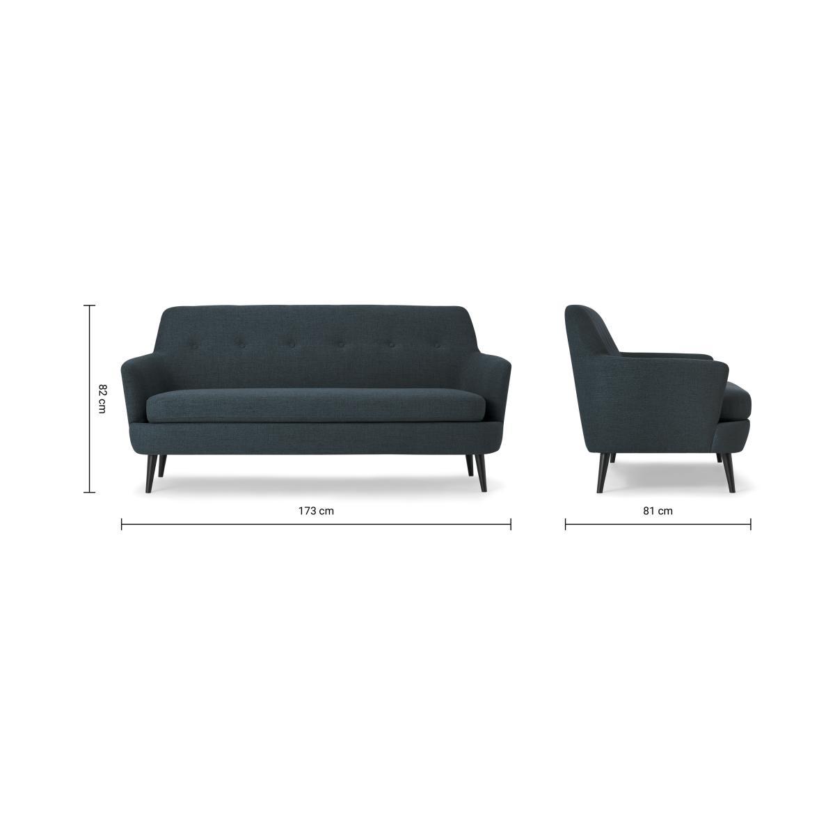 Verne 3 Seater Sofa, Royal Blue Weave – image 9