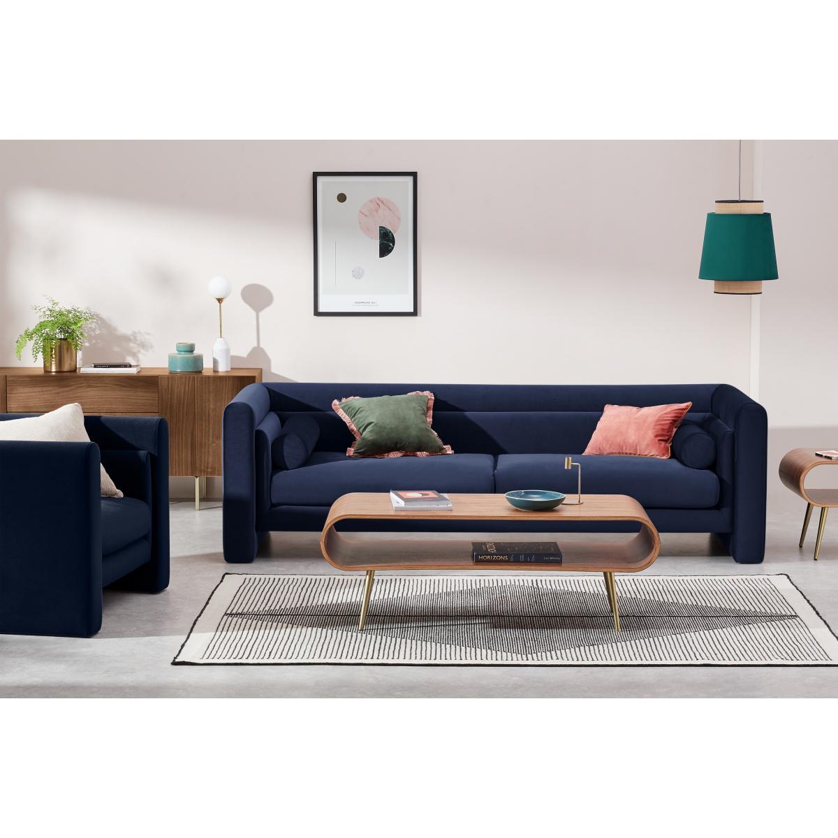 Mathilde 3 Seater Sofa, Dark Navy Velvet – image 4
