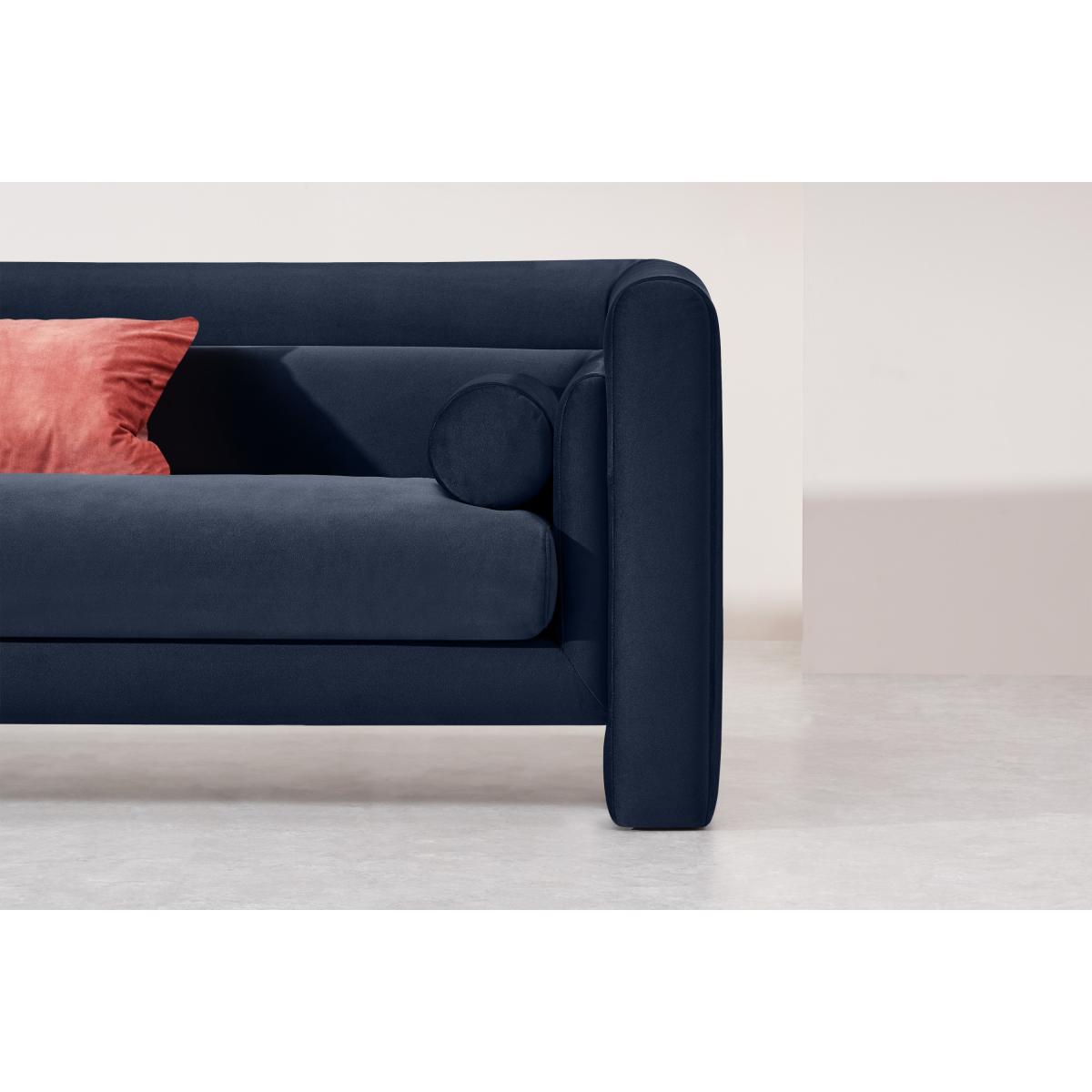 Mathilde 3 Seater Sofa, Dark Navy Velvet – image 5