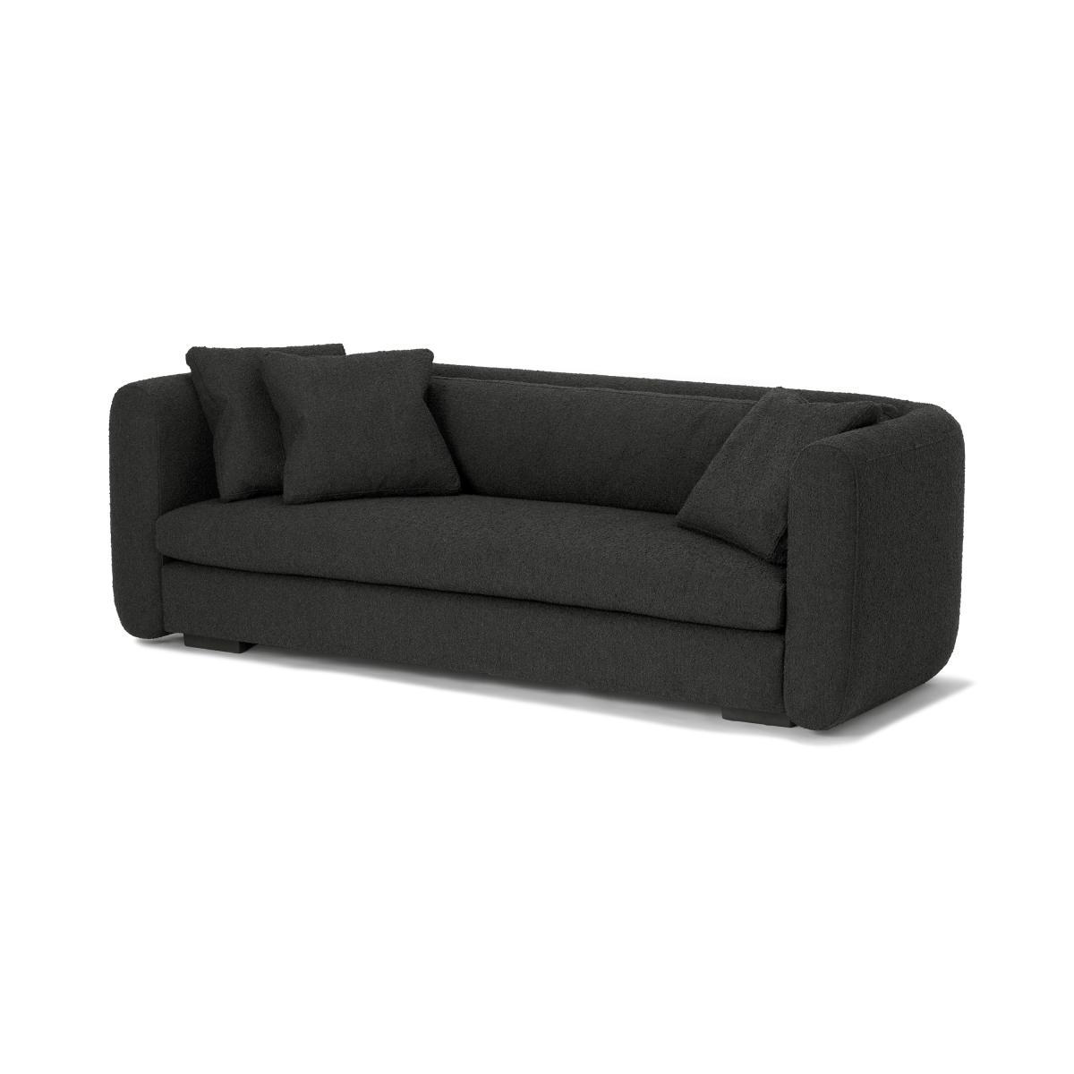 Nikita 3 Seater Sofa, Anthracite Grey Boucle – image 3