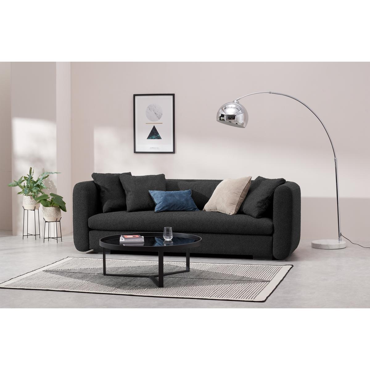 Nikita 3 Seater Sofa, Anthracite Grey Boucle – image 4