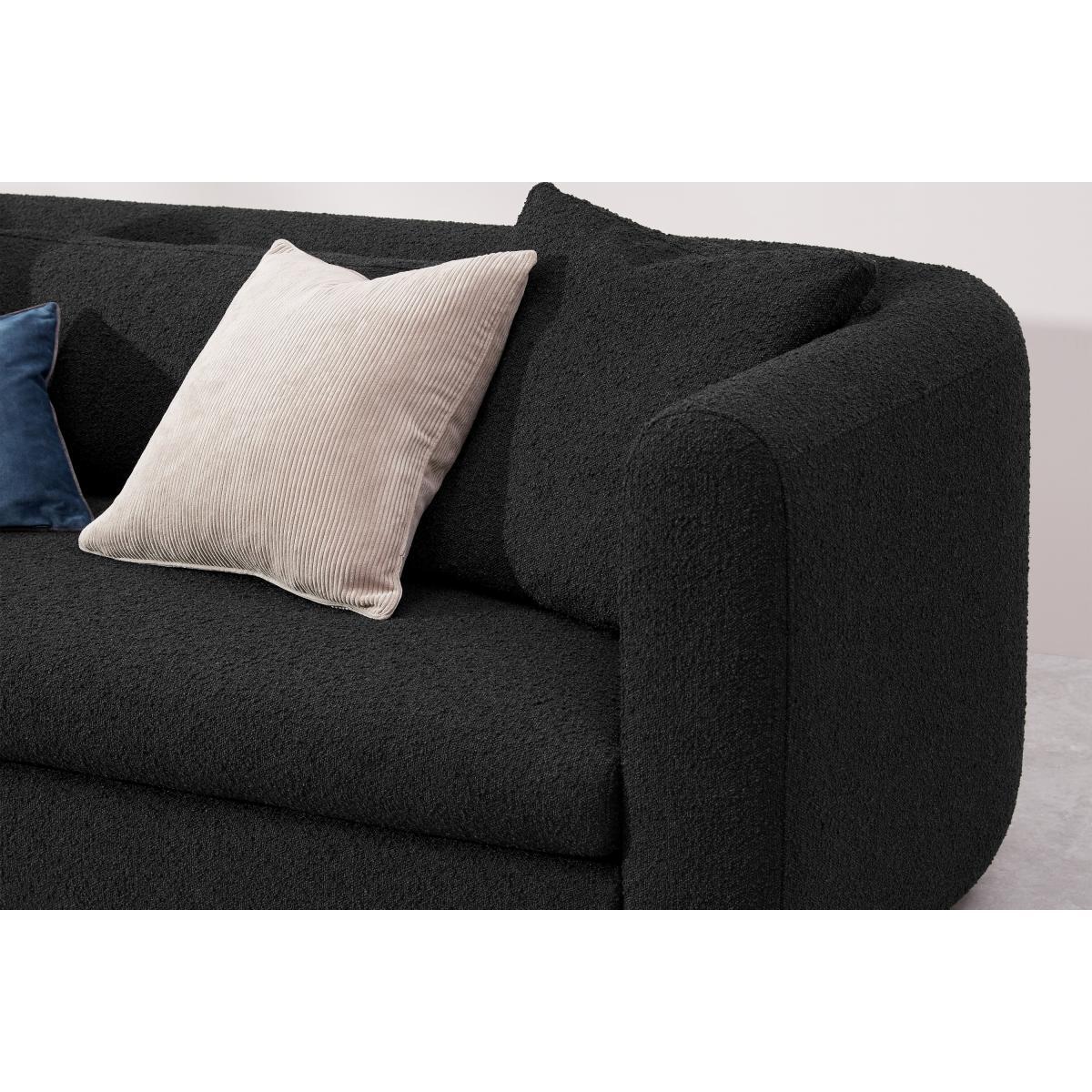 Nikita 3 Seater Sofa, Anthracite Grey Boucle – image 7