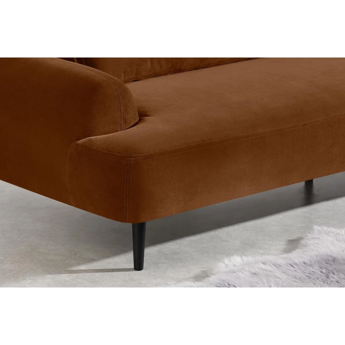 Giselle 3 Seater Sofa, Cinnamon Velvet – image 5