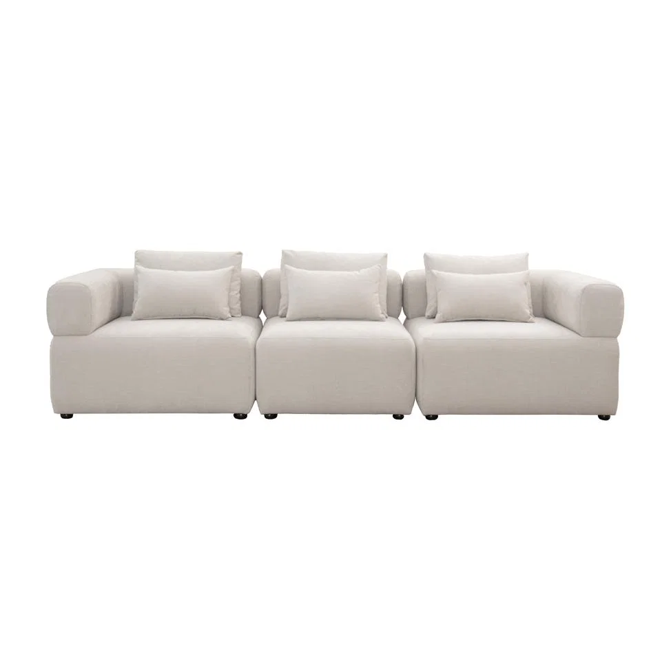 Beck Three Seat Sofa – Parchment – image 1