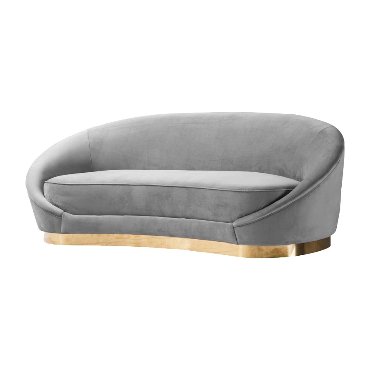 Selini Three Seat Sofa - Dove Grey Brass Base – image 4