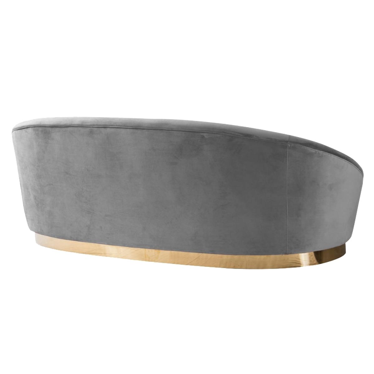 Selini Three Seat Sofa - Dove Grey Brass Base – image 5