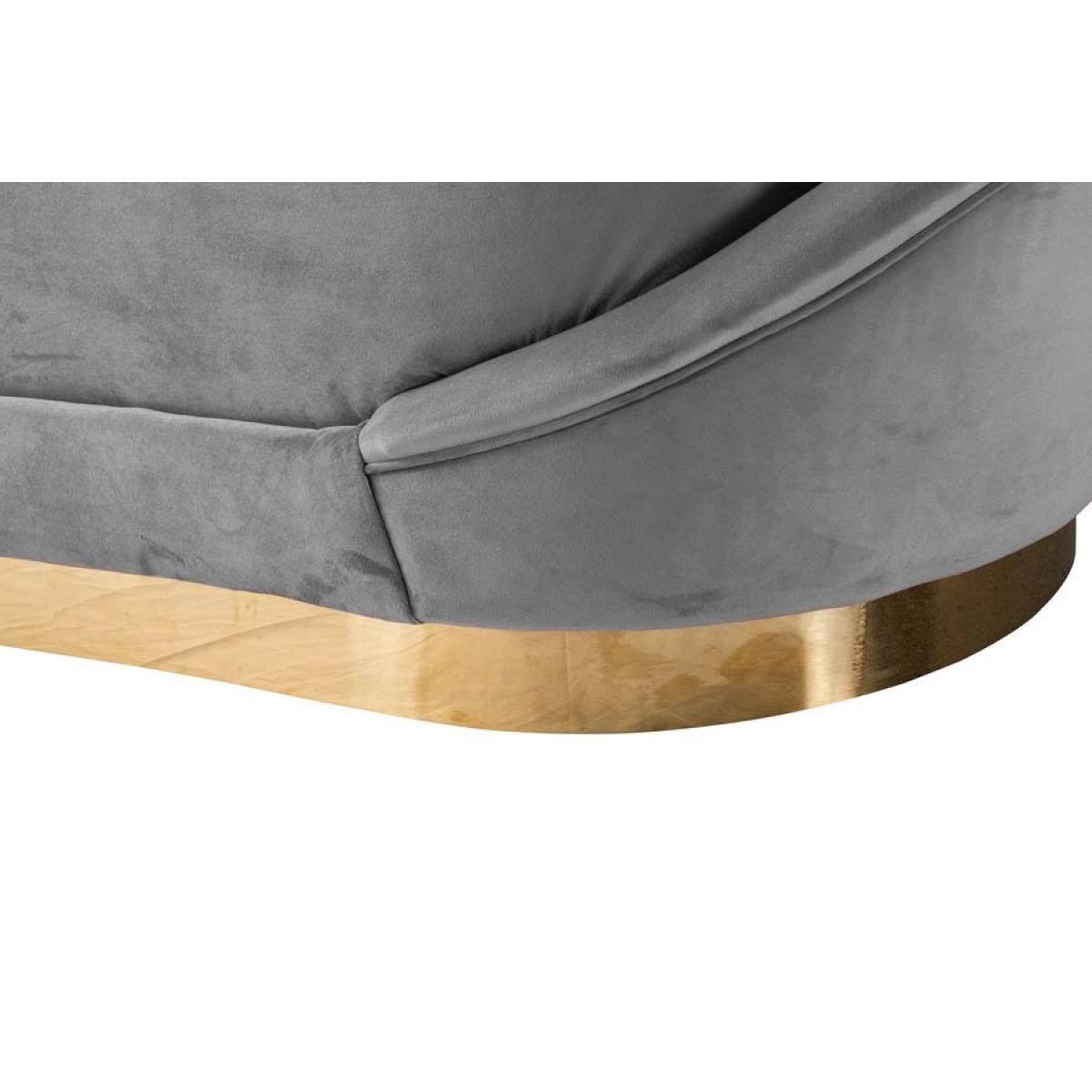 Selini Three Seat Sofa - Dove Grey Brass Base – image 6