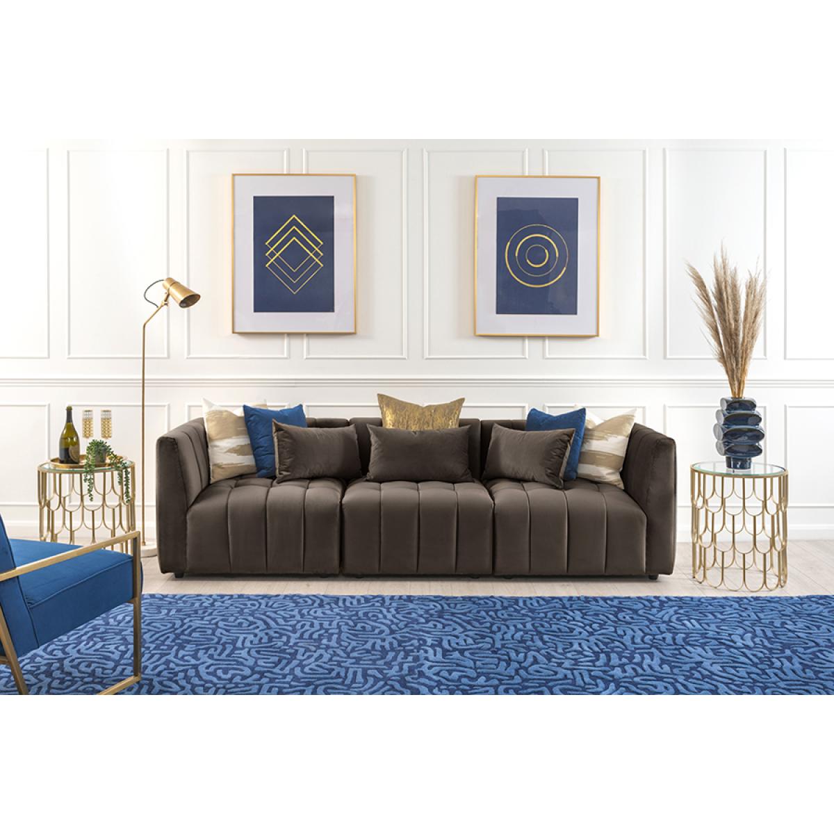 Essen Three Seat Sofa – Carbon – image 2
