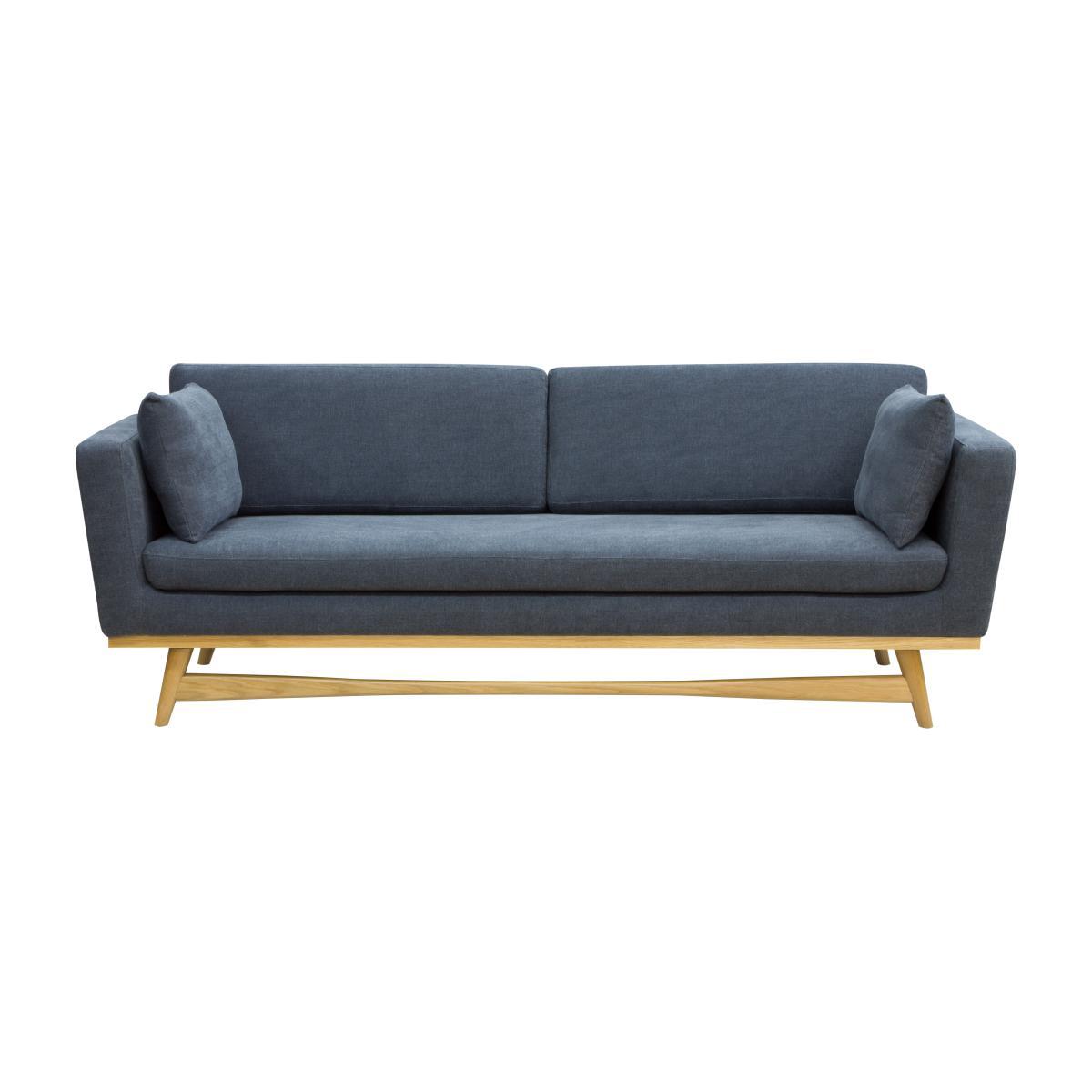 Straight sofa - / L 210 cm - Fabric by RED Edition Blue/Grey/Natural wood – image 1