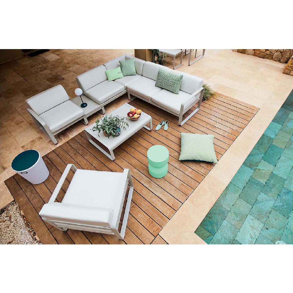 Bellevie Corner sofa - / No. 2 B - 235 x 229 cm - Flannel grey fabric by Fermob Grey – image 3