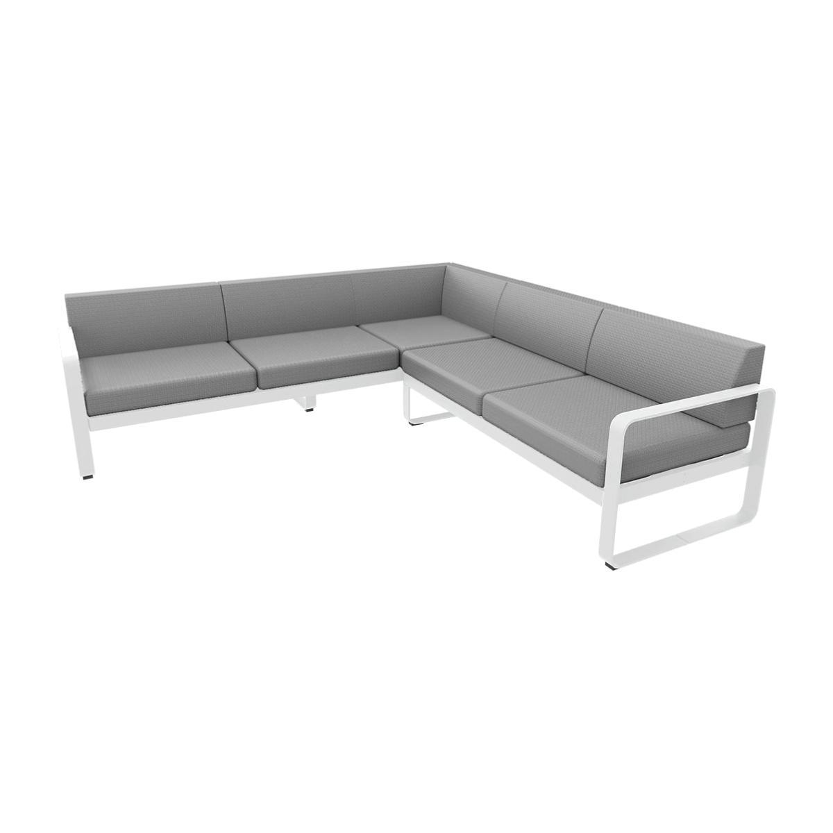 Bellevie Corner sofa - / No. 2 B - 235 x 229 cm - Flannel grey fabric by Fermob Grey – image 1