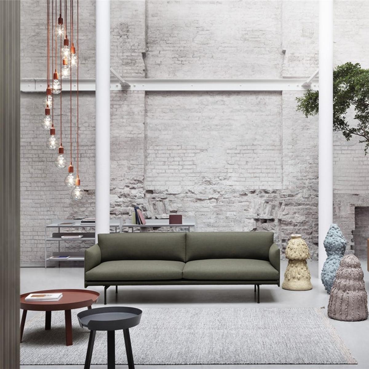 Muuto Outline 3-seat sofa Refine black-black leg – image 5