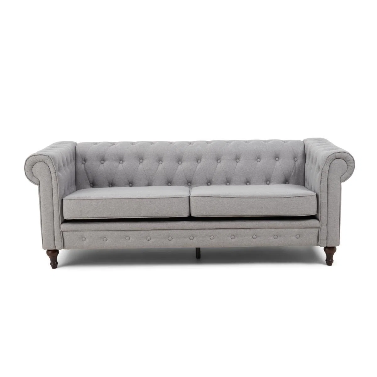Calama Grey Linen 3 Seater Sofa – image 4