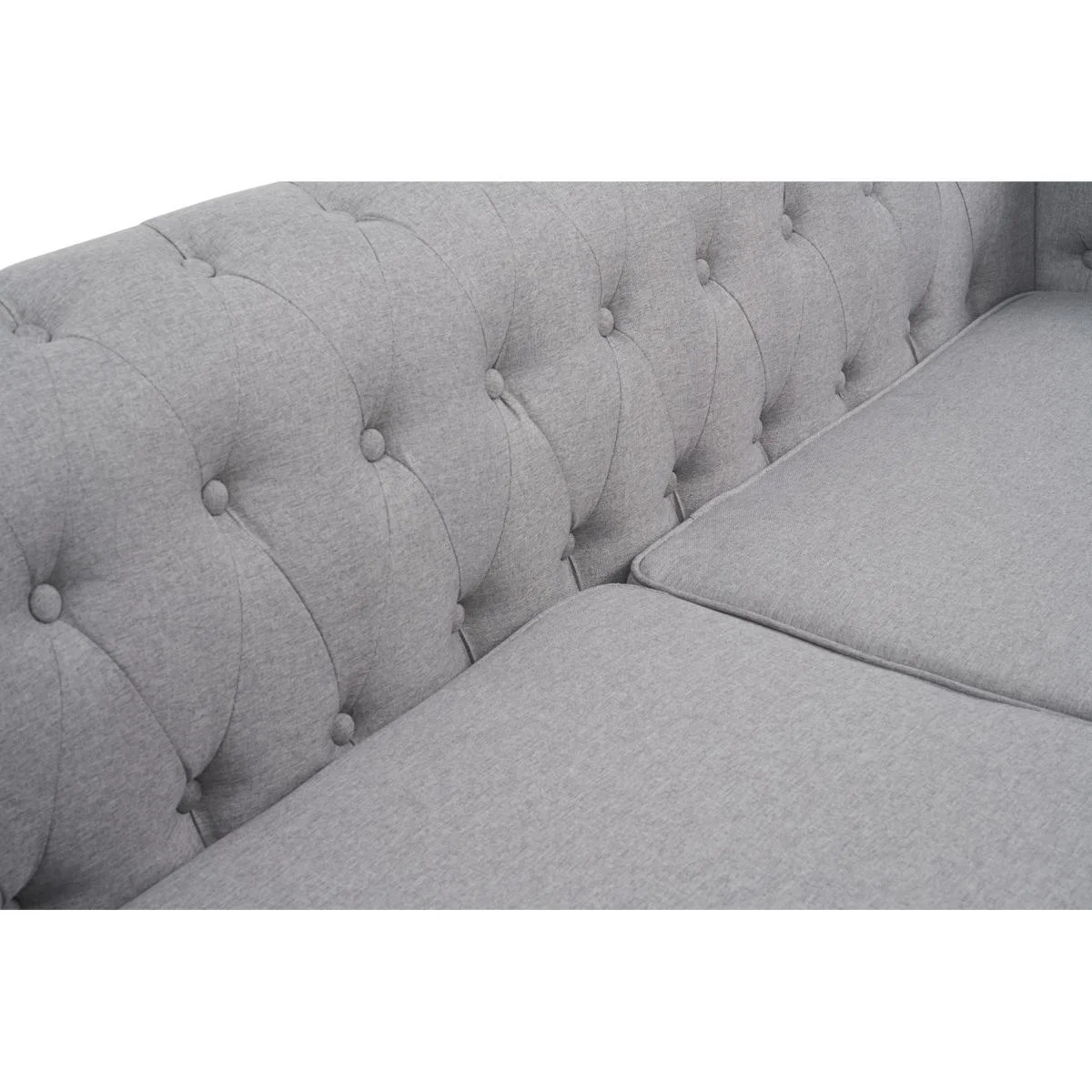 Calama Grey Linen 3 Seater Sofa – image 8