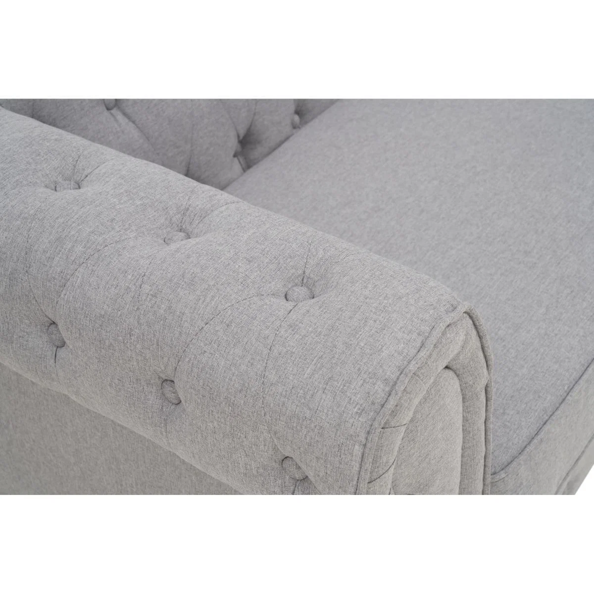 Calama Grey Linen 3 Seater Sofa – image 9