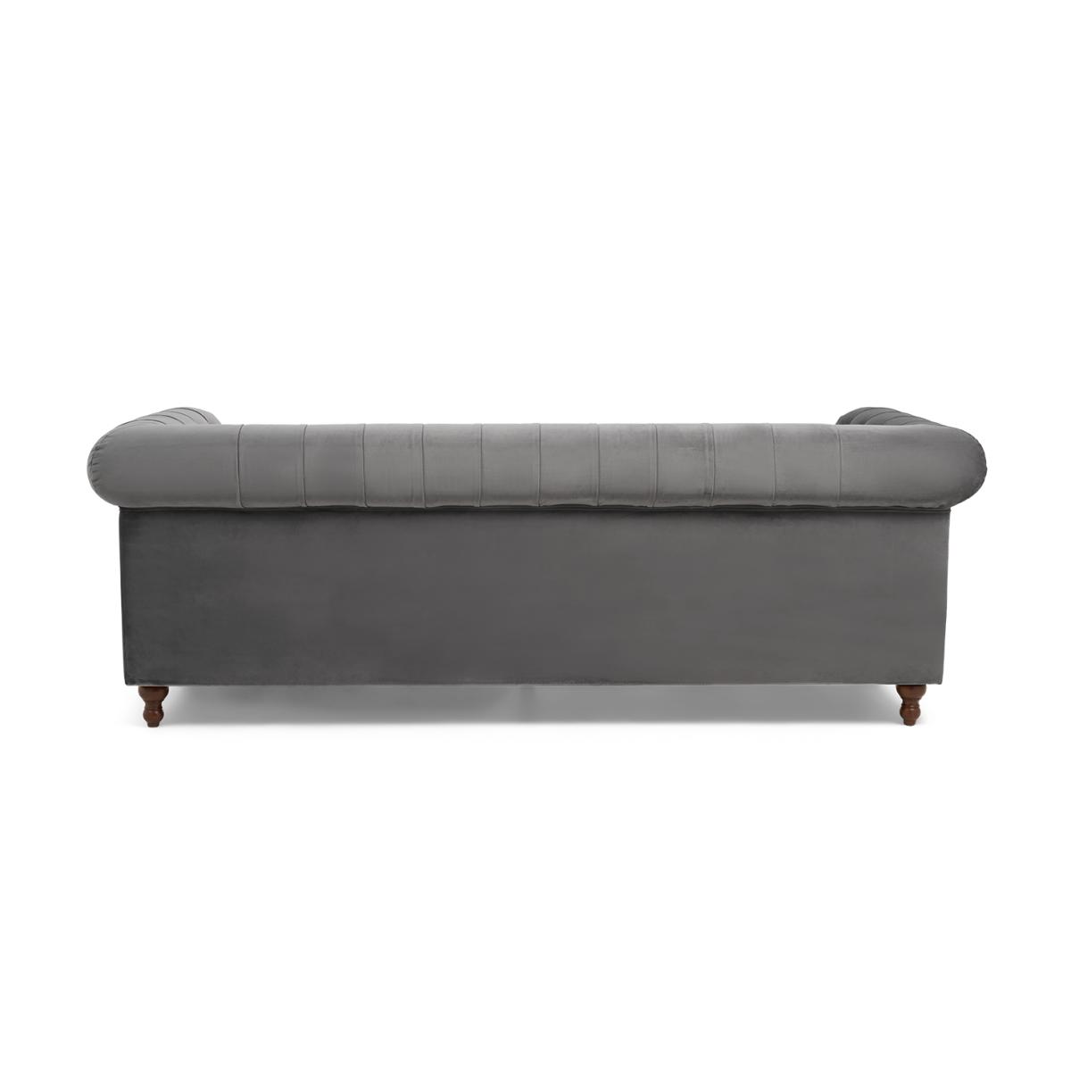 Westminster Chesterfield Dark Grey Velvet 3 Seater Sofa – image 3