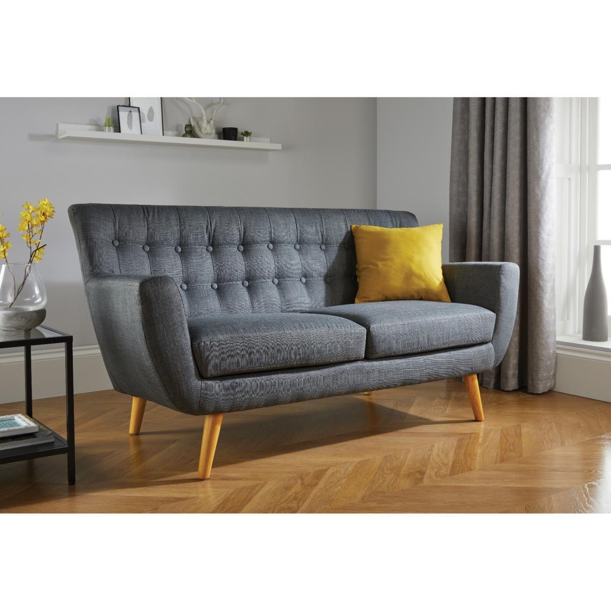 Griffin Grey 3 Seater Sofa – image 2
