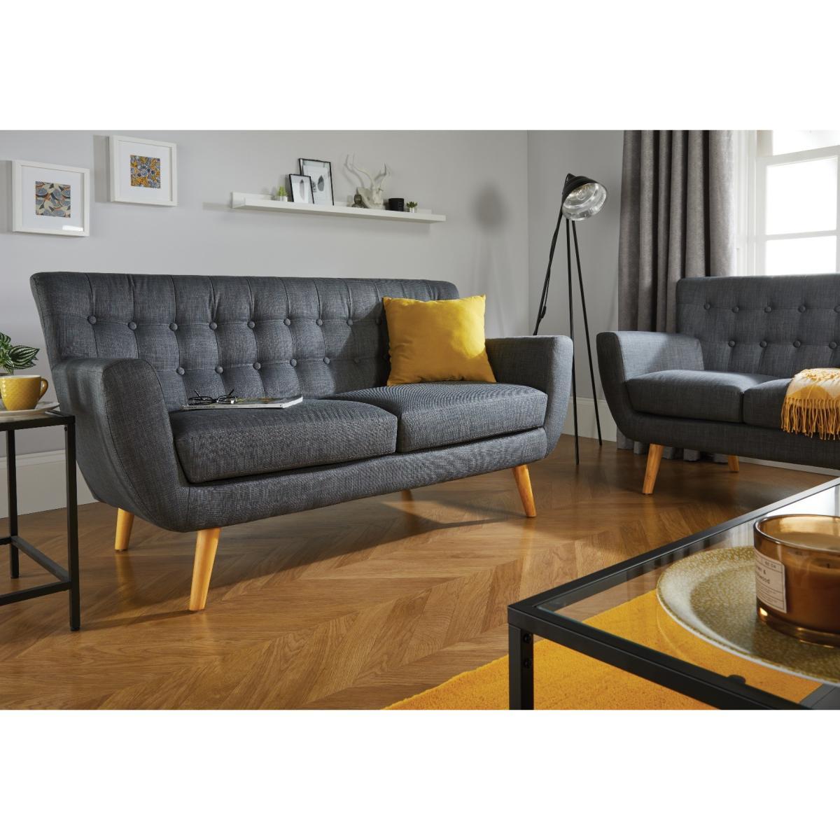 Griffin Grey 3 Seater Sofa – image 3